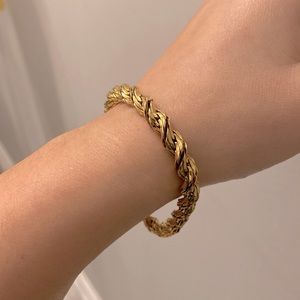 Vintage rare Napier gold plated twister rope bracelet
